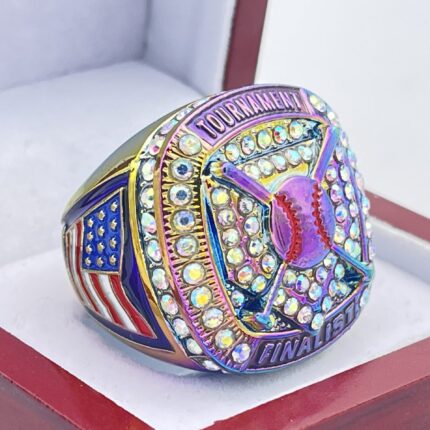 HOME PLATE FINALIST RING --- RAINBOW BODY, PRISMATIC STONES (Item #02-33)