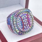 BALL FINALIST RING --- RAINBOW BODY, PRISMATIC STONE (Item #30-81)