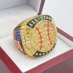 ALL-STAR BALL RING --- GOLD BODY, CLEAR STONE (Item #33-129)