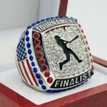 JUMBO SQUARE SLUGGER FINALIST RING -SILVER BODY, CLEAR STONES (Item #57-169)