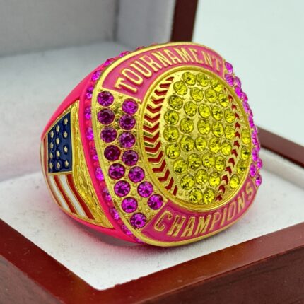 5 STAR SOFTBALL CHAMPION RING --- NEON PINK BODY (Item #37-104)