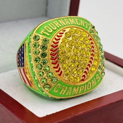 5 STAR SOFTBALL CHAMPION RING --- NEON GREEN BODY (Item #37-136)