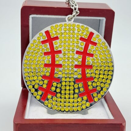 SOFTBALL NECKLACE 2.5" --- SILVER (Item #46-49)