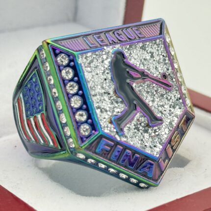 SLUGGER LEAGUE FINALIST RING --- RAINBOW BODY, SILVER GLITTER (Item #33-93)