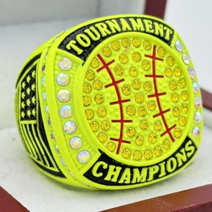 SOFTBALL CHAMPION RING --- NEON YELLOW BODY (Item #31-112)