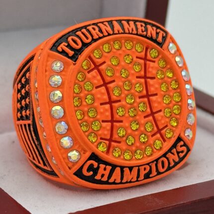 SOFTBALL CHAMPION RING --- NEON ORANGE BODY (Item #31-104)
