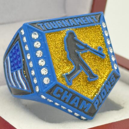 SLUGGER CHAMPION RING --- BLUE BODY, CLEAR STONES (Item #42-24)