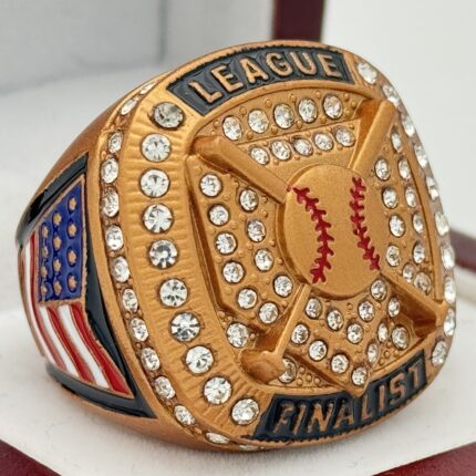 HOME PLATE LEAGUE FINALIST RING --- BRONZE BODY, CLEAR STONE (Item #32-26)