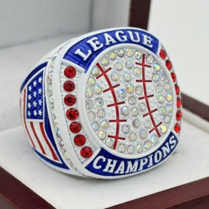 BALL LEAGUE CHAMPION RING --- WHITE BODY, PRISMATIC STONE (Item #32-124)