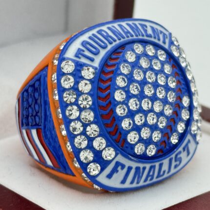 5 STAR BALL FINALIST RING --- ORANGE BODY, BLUE SIDES (Item #39-171)