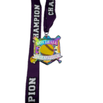 SOFTBALL CHAMPION MEDAL --- RAINBOW (Item #64-116) - Image 2