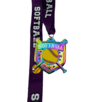 SOFTBALL PARTICIPATION MEDAL --- RAINBOW (Item #64-176) - Image 2