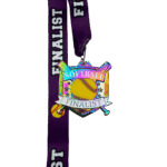 SOFTBALL FINALIST MEDAL --- RAINBOW (Item #64-109) - Image 2