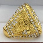 ICED OUT BASKETBALL CHAMPION RING --- GOLD BODY, STONES ON BALL (Item #59-56) - Image 4