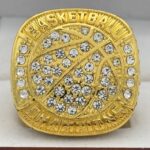 ICED OUT BASKETBALL CHAMPION RING --- GOLD BODY, STONES ON BALL (Item #59-56) - Image 3