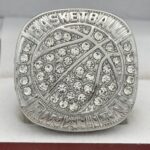 ICED OUT BASKETBALL FINALIST RING --- SILVER BODY, STONES ON BALL (Item #59-53) - Image 3