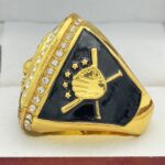 GOLD GLOVE RING --- GOLD BODY, CLEAR STONES (Item #53-245) - Image 2
