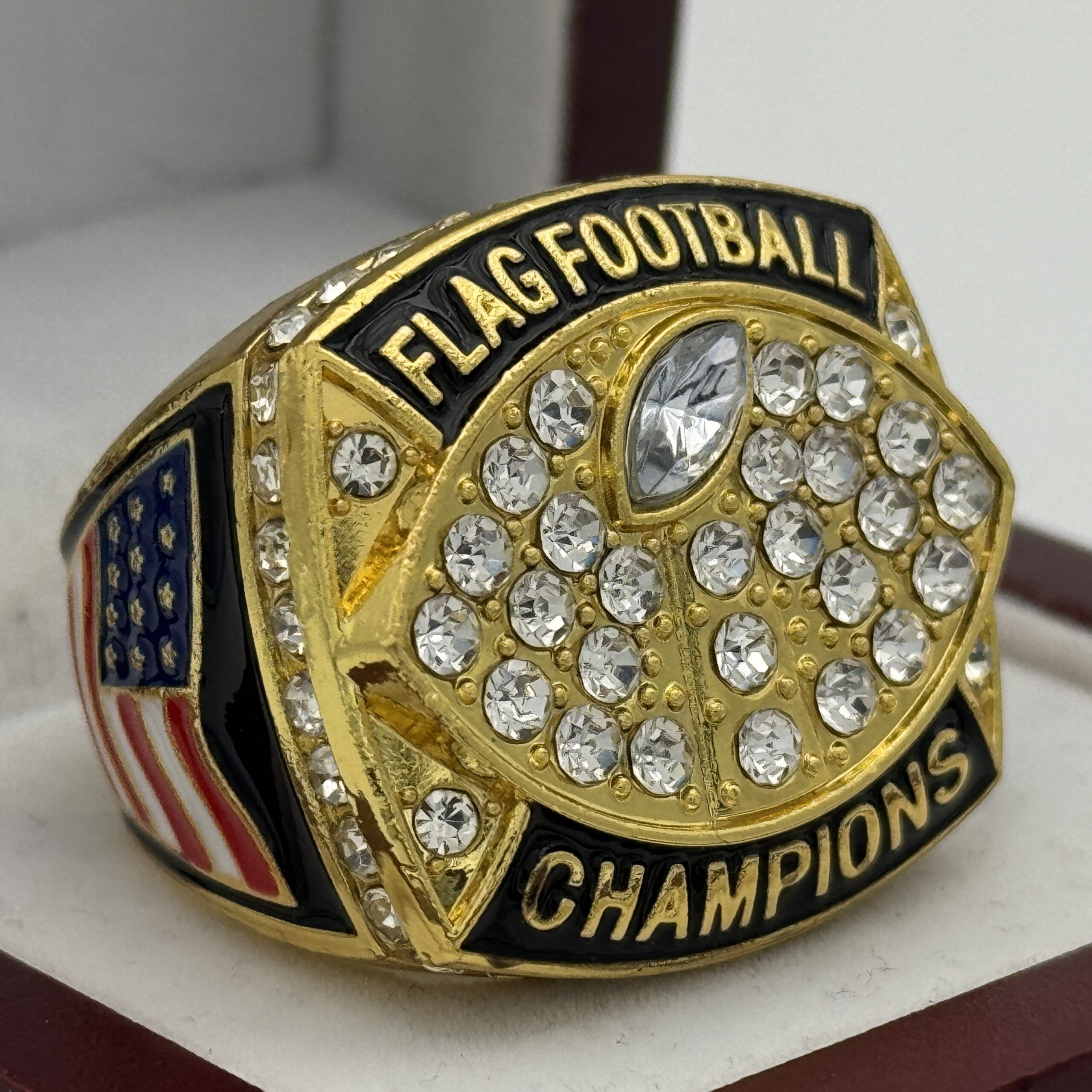 IMG_4193 FLAG FOOTBALL CHAMPION RING --- GOLD BODY (Item #51-161) - Image 1
