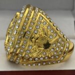 ICED OUT BEST COACH HOME PLATE RING --- GOLD BODY (Item #59-20) - Image 2