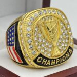 ADULT TROPHY CHAMPION RING --- GOLD BODY, CLEAR STONES (ITEM #60-21)