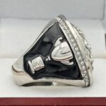 SPINNER VOLLEYBALL FINALIST RING --- SILVER BODY, CLEAR STONES (Item #56-97) - Image 4