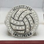 SPINNER VOLLEYBALL FINALIST RING --- SILVER BODY, CLEAR STONES (Item #56-97) - Image 3