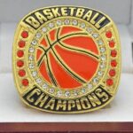 VARSITY BASKETBALL CHAMPION RING --- GOLD BODY, ORANGE STONE (Item #52-128) - Image 3