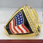 ADULT TROPHY CHAMPION RING --- GOLD BODY, CLEAR STONES (ITEM #60-21) - Image 4