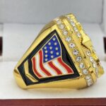 DIAMOND SERIES --- GOLD BODY, GOLD TOP, BLUE STONE, RED LACES (Item # 57-176) - Image 4