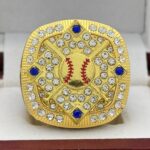 DIAMOND SERIES --- GOLD BODY, GOLD TOP, BLUE STONE, RED LACES (Item # 57-176) - Image 3