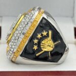 JUMBO HOME PLATE FINALIST RING --- BLUE BACKGROUND, CLEAR STONES (Item # 57-161) - Image 2